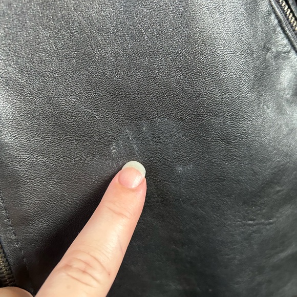 Vintage Rem Garson Black Genuine Leather Zip-Up Jacket Moto Biker Goth Grunge M - Picture 15 of 16